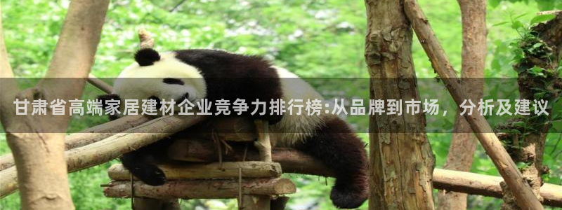 和记h188：甘肃省高端家居建材企业竞争力排行榜:从品牌到市