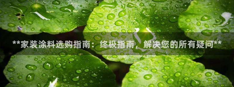 和记h88最新客户端下载：**家装涂料选购指南：终极指南，解决您的所有疑问**