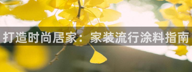 和记 中国首页：打造时尚居家：家装流行涂料指南