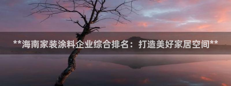 和记ag旗舰厅app：**海南家装涂料企业综合排名：打造美好家居空间**