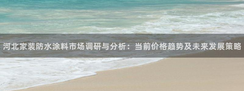 和记官网[中国]官方网站：河北家装防水涂料市场调研与分析：当前价格趋势及未来发展策略